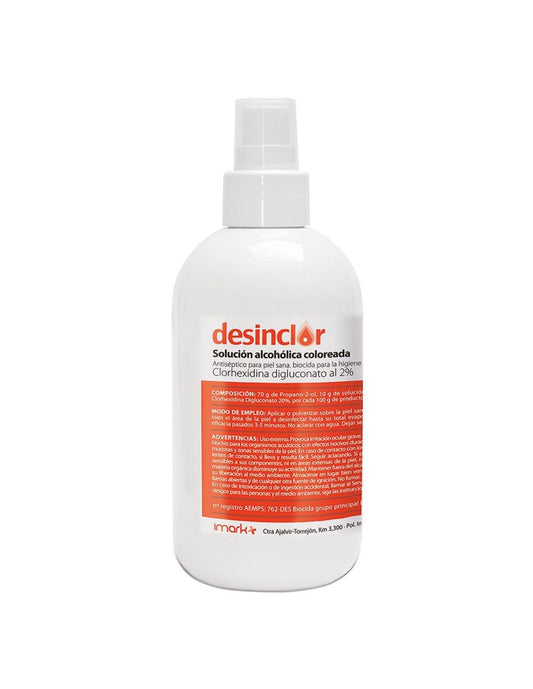 DESINCLOR SPRAY SOL. ALCOHOL. COLOR 2% 250 ML (LF)