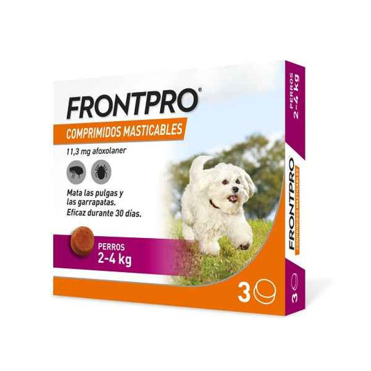 FRONTPRO 2-4 KG 3 COMPRIMIDOS MASTICABLES