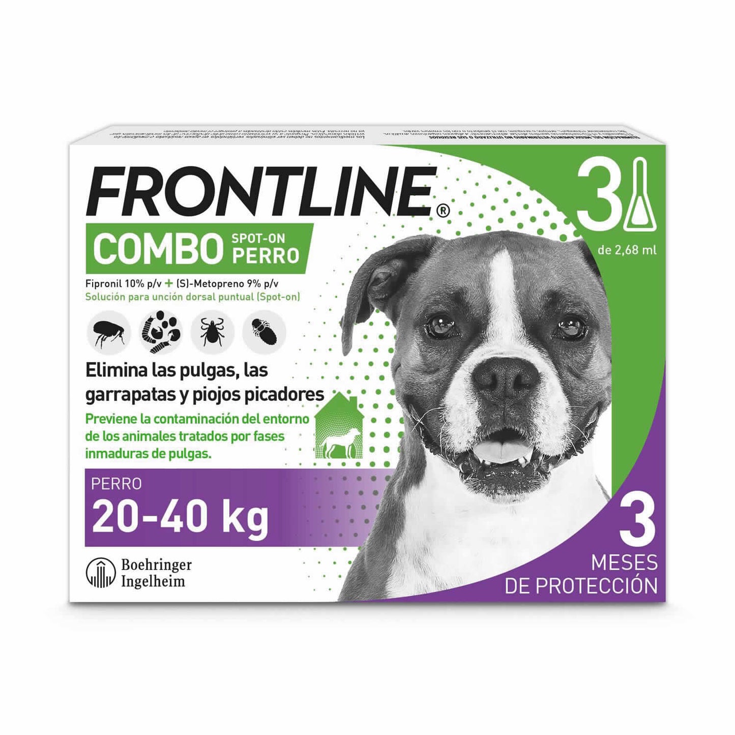 FRONTLINE COMBO PERROS 20-40 KG 3 P - Piensa en Pienso