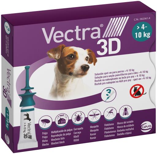 VECTRA 3D PERRO 4-10 KG 3 PIP - Piensa en Pienso