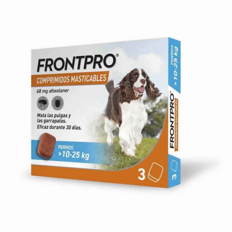 FRONTPRO 10-25 KG 3 COMPRIMIDOS MASTICABLES