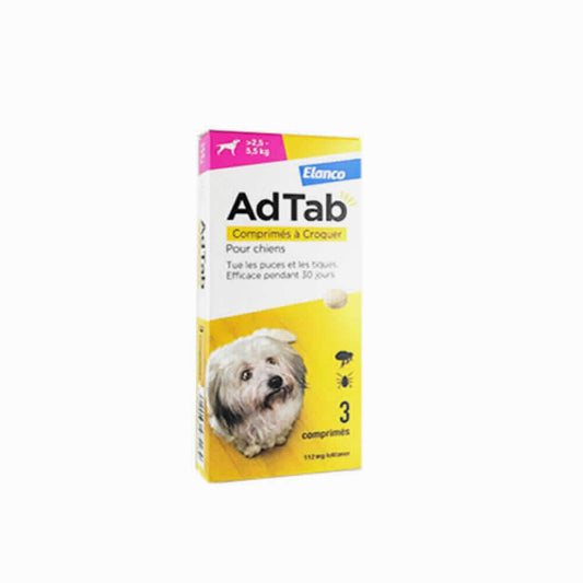 ADTAB DOG 112.50MG 2.5-5 KG 3 COMPRIMIDOS - Piensa en Pienso