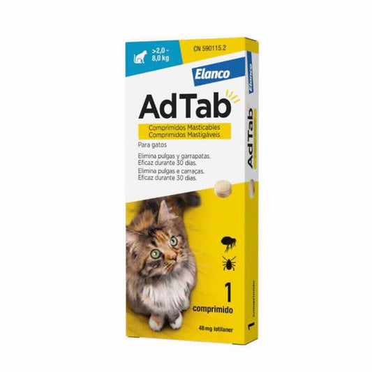 ADTAB 48 MG GATOS + 2,5 KG 1 COMPRIMIDO