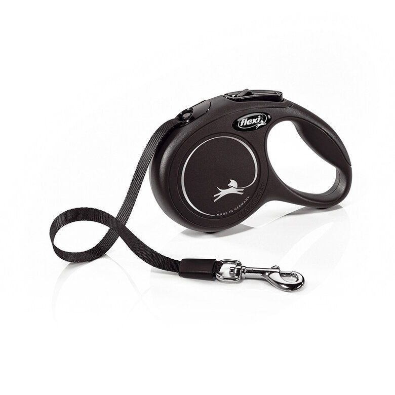 CORREA EXTENSIBLE FLEXI NEGRA SMALL 5M - Piensa en Pienso