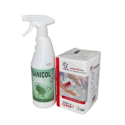 KIT SANICOL 750 ML(CON DOSIFICADOR+TOALLITAS) - Piensa en Pienso
