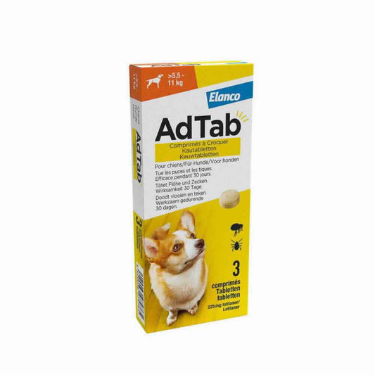 ADTAB DOG 225 MG 5.5-11 KG 3 COMPRIMIDOS