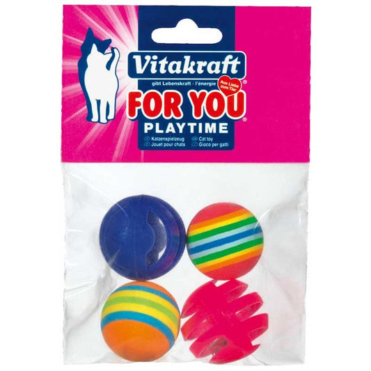 JUGUETE 2 BOLAS PLAST. Y 2 BOLAS GOMA - Piensa en Pienso