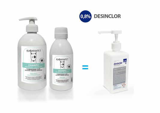 CHAMPU CLORHEXIDINA 0.8% USO FREC. DISPEN 500ML - Piensa en Pienso