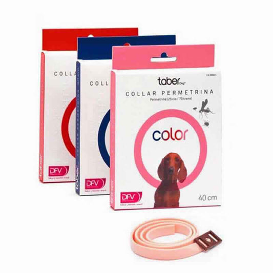 TABERDOG COLLAR PERMETRINA ROJO 40 CM
