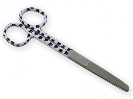 TIJERA RECTA ROMA COLOR FANTASIA HUELLAS 14CM - Piensa en Pienso
