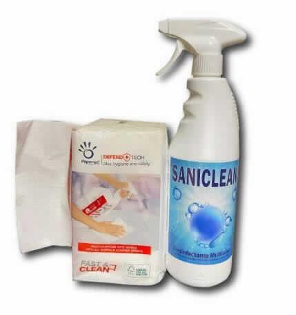 KIT SANICLEAN 750ML (CON DOSIFICADOR+TOALLITAS) - Piensa en Pienso