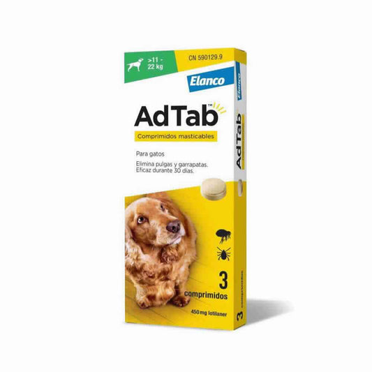 ADTAB DOG 450 MG 11-22 KG 3 COMPRIMIDOS