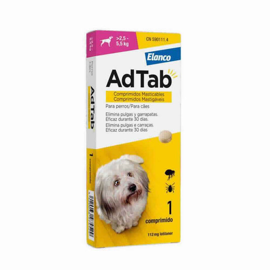 ADTAB 112 MG PERROS 2,5-5,5 KG 1 COMPRIMIDO