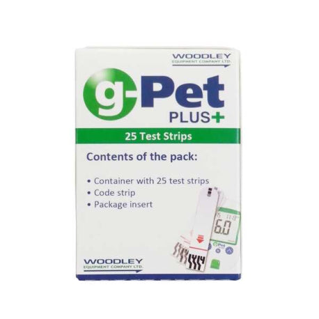 TIRAS GLUCOSA PARA GLUCOMETRO G-PET PLUS 25UD - Piensa en Pienso