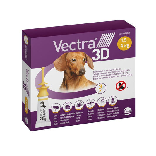 VECTRA 3D PERRO 1,5-4 KG 3 PIP - Piensa en Pienso