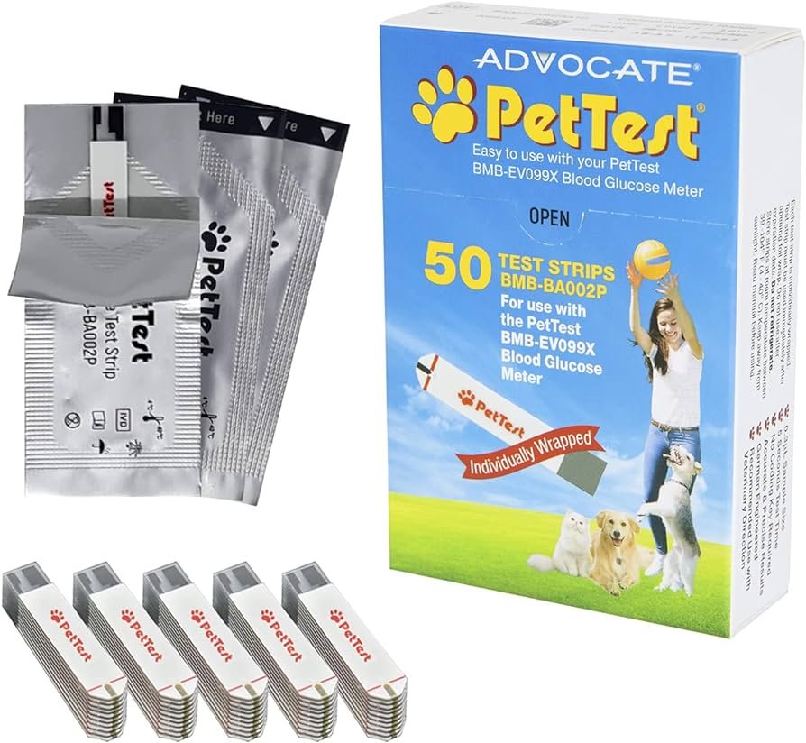 TIRAS P/GLUCOMETRO PETTEST 50 UD(LF) - Piensa en Pienso