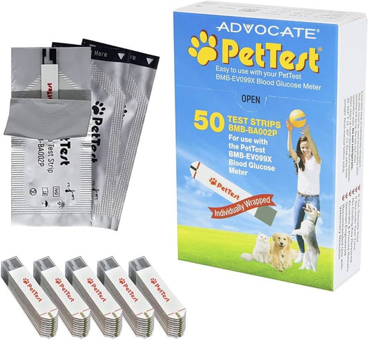 TIRAS P/GLUCOMETRO PETTEST 50 UD(LF) - Piensa en Pienso