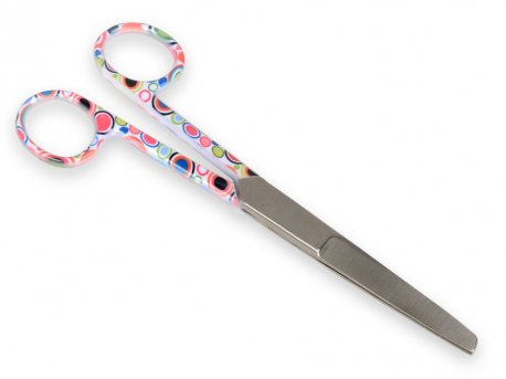 TIJERA RECTA ROMA COLOR FANTASIA BURBUJA 14CM - Piensa en Pienso