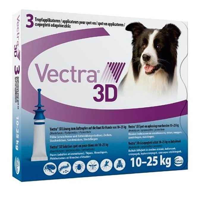 VECTRA 3D PERRO 10-25 KG 3 PIP