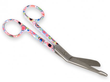 TIJERA PARA VENDAJES COLOR FANTASIA BURBUJA 14CM - Piensa en Pienso