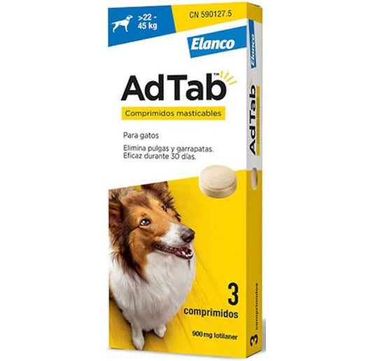 ADTAB DOG 900 MG 22-45 KG 3 COMPRIMIDOS